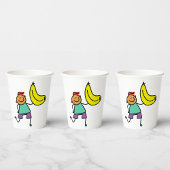 Speels Kind met grote gele banaan Papieren Bekers