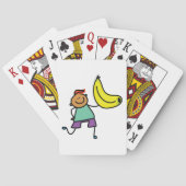 Speels Kind met grote gele banaan Pokerkaarten (Achterkant)
