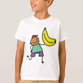 Speels Kind met grote gele banaan T-shirt (Voorkant)