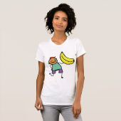 Speels Kind met grote gele banaan T-shirt (Voorkant volledig)