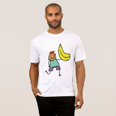 Speels Kind met grote gele banaan T-shirt (Voorkant volledig)