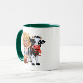 Speels Kind Met Koe Illustratie Mok (Voorkant links)