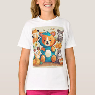 Speels Kinder Dier T-shirt ontwerp