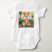 Speels kinder dierenshirt ontwerp romper (Achterkant)