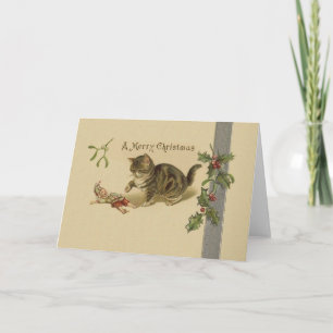speels kitten kerst Wenskaart Feestdagen Kaart