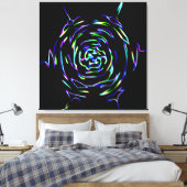 Speels Kleurrijk Patroon Canvas Afdruk (Insitu (Slaapkamer))