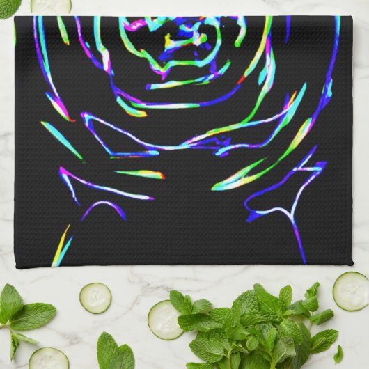 Speels kleurrijk patroon theedoek (Gevouwen)