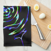 Speels kleurrijk patroon theedoek (Quarter Fold)