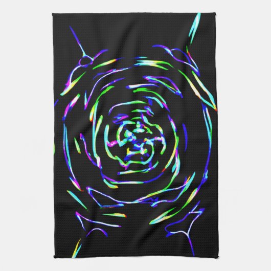 Speels kleurrijk patroon theedoek (Verticaal)