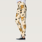 Speels Leopard Heads patroon Leggings (Links)
