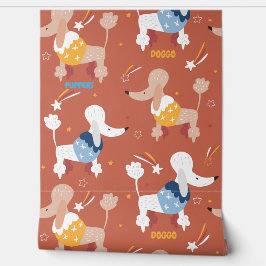 Speels Leuk Frans Poodle Dog Pet Gepersonaliseerd Behang