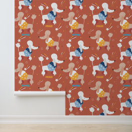 Speels Leuk Frans Poodle Dog Pet Gepersonaliseerd Behang