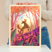 Speels Leuk Kleurrijk Hondenbos Kinder kinderkamer Poster