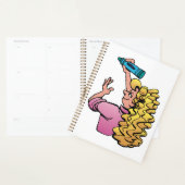 Speels meisje met kleurpotlood planner (Display)