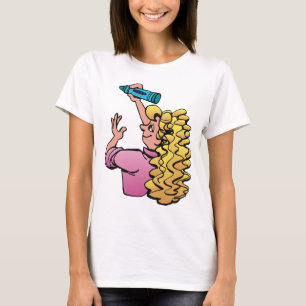 Speels meisje met kleurpotlood t-shirt