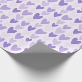 Speels met de hand getekend hartpatroon cadeaupapier (Hoek)