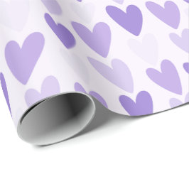 Speels met de hand getekend hartpatroon cadeaupapier