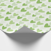 Speels met de hand getekend hartpatroon cadeaupapier (Hoek)