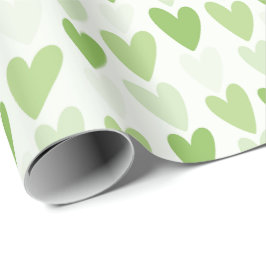 Speels met de hand getekend hartpatroon cadeaupapier