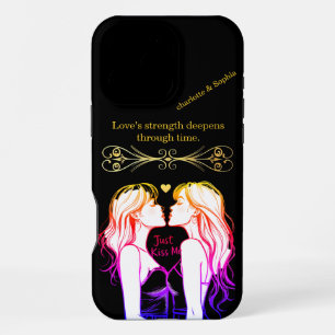 Speels moment met een liefdesthema voor vrouwen iPhone 16 pro max hoesje