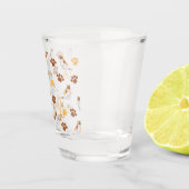 Speels Naadloos Kattenpatroon – Schattige Cartoon  Shot Glas (Rechts)