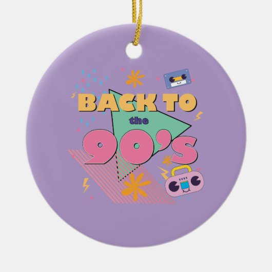 Speels nostalgisch design keramisch ornament (Voorkant)