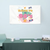 Speels nostalgisch design spandoek (Beurs)