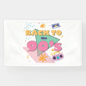 Speels nostalgisch design spandoek (Horizontaal)