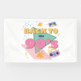 Speels nostalgisch design spandoek