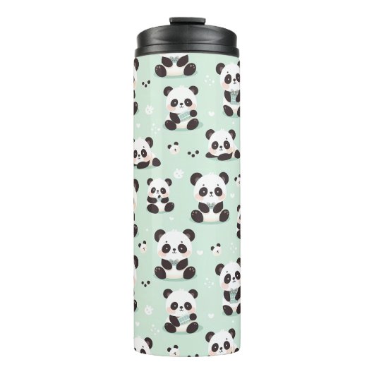speels pandapatroon thermosbeker (Voorkant)