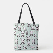 speels pandapatroon tote bag (Achterkant)