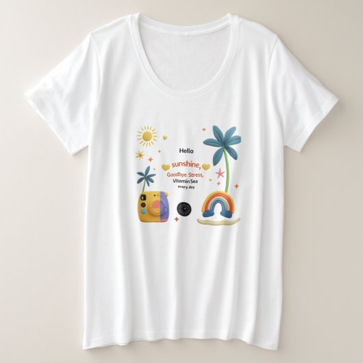 speels Paradise" Vrouwen Plus Size T-shirt (Design voorkant)
