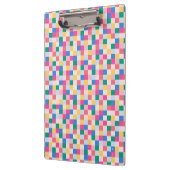 Speels patroon van meerkleurige blokken klembord (Links)