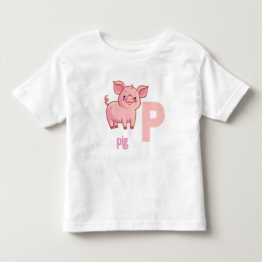 Speels Piggy T-shirt voor Tots (Voorkant)