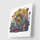 Speels pretpark vierkante klok (Hoek)