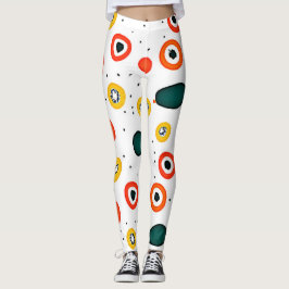 Speels puntcirkelpatroon leggings