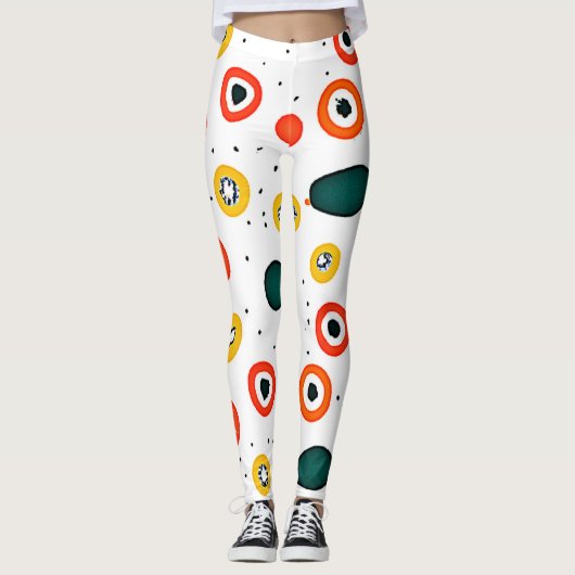 Speels puntcirkelpatroon leggings (Voorkant)