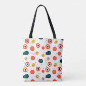 Speels puntcirkelpatroon tote bag (Achterkant)