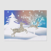Speels Reindeer Vakantie tissue papier (Voorkant)