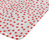 Speels rood hart patroon snijplank (Hoek)