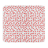 Speels rood hart patroon snijplank (Voorkant)