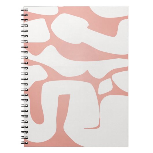 Speels Roze Abstract Blob Pattern Notitieboek (Voorkant)