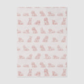 Speels roze huisdier grillig patroon tissuepapier (Voorkant)