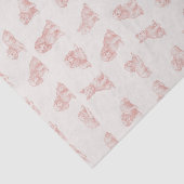 Speels roze huisdier grillig patroon tissuepapier (Detail)