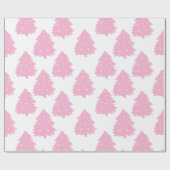 Speels Roze Kerstpatroon voor Volwassen Kinderen Cadeaupapier (Vlak)