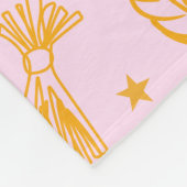 Speels Roze & Oranje Halloween Patroon Fleece Deken (Hoek)