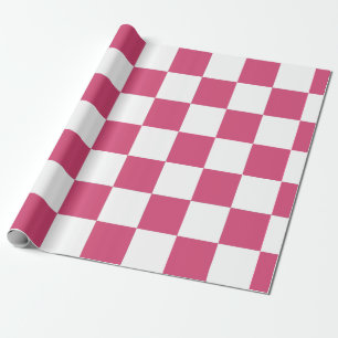 Speels Roze Wit Geruit – Zoete Vrolijkheid Cadeaupapier