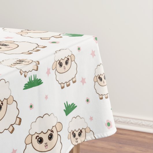 speels schapenpatroon tafelkleed (Voorbeeld)