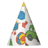 Speels Speelgoed Naadloze Doodle Art Patroon Feesthoedjes (Achterkant)