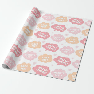speels spraakbellenpatroon cadeaupapier
